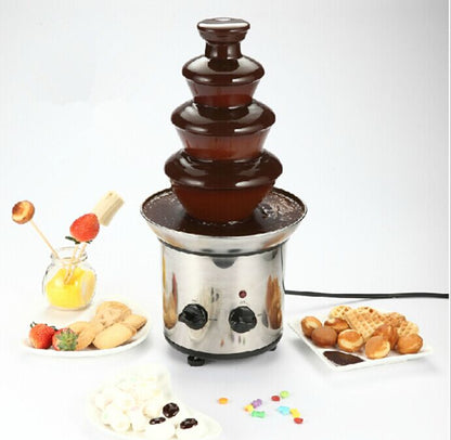 Cascada de Chocolate Fuente de Fondue de 4 Niveles: El Toque Dulce para Cualquier Celebración