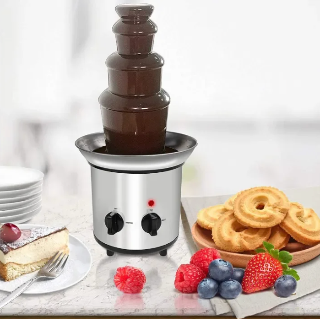 Cascada de Chocolate Fuente de Fondue de 4 Niveles: El Toque Dulce para Cualquier Celebración