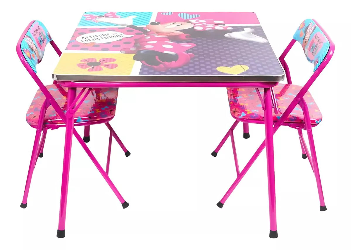 Mesa Plegable Con 2 Sillas Para Niños