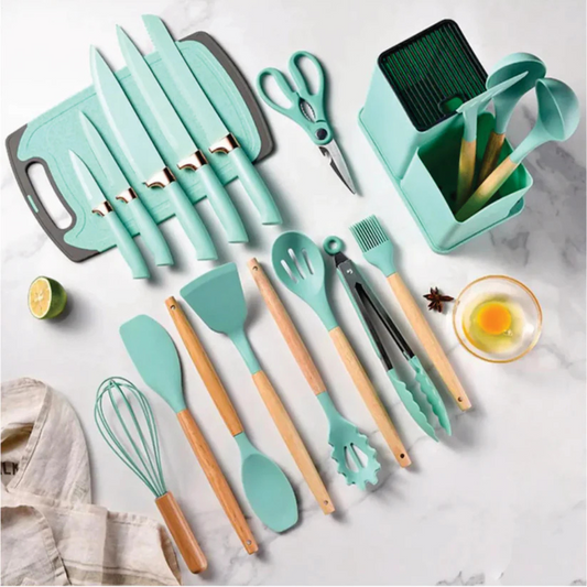 Set de Utensilios de Cocina 19 Piezas | Práctico, Elegante y Funcional