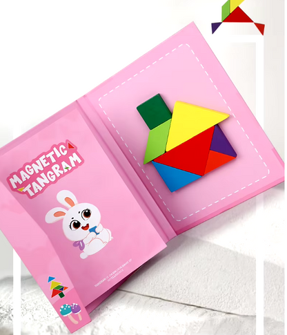 Juguete Montessori | Libro de Rompecabezas Tangram Magnético 🧩