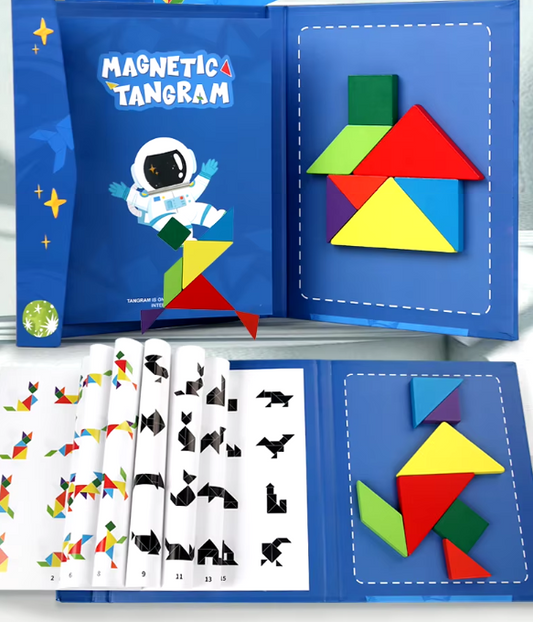 Juguete Montessori | Libro de Rompecabezas Tangram Magnético 🧩